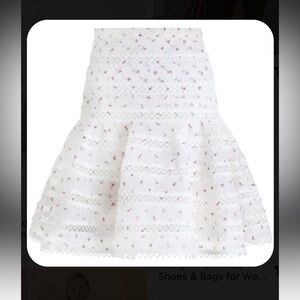 Zimmermann skirt size 1 floral and embroidered lace